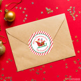 Santa In His Sleigh Christmas Gift Stickers
