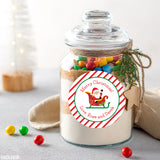 Santa In His Sleigh Christmas Gift Stickers