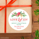 "Love & Joy" Christmas Labels