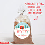 "Warm Christmas Wishes" Christmas Cabin Labels