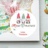 Watercolor Gnomes Christmas Gift Labels