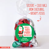 "Have a Very Merry Christmas" Santa Christmas Stickers