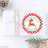 Rudolph Christmas Gift Stickers
