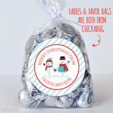 Snowman Couple Christmas Gift Stickers