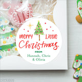 Watercolor Christmas Tree Gift Labels