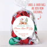 Deer "Peace, Love & Joy" Christmas Gift Labels
