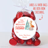 Fox Merry Little Christmas Gift Labels