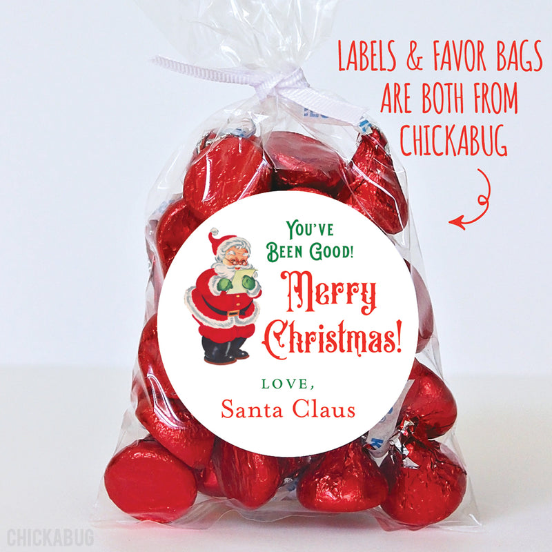 Vintage Santa "You've Been Good" Christmas Gift Labels