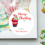 Vintage Santa Checking His List Christmas Gift Labels