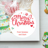 Sweet Calligraphy Merry Christmas Gift Labels