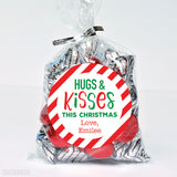 "Hugs and Kisses" Christmas Stickers