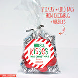 "Hugs and Kisses" Christmas Stickers