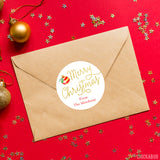 Gold Ornament Merry Christmas Gift Labels