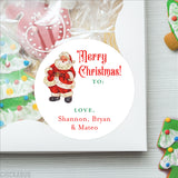 Vintage Jolly Santa Christmas Gift Labels