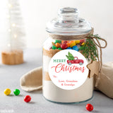 Red Truck with Trees Christmas Gift Labels