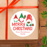 Gnomes Christmas Gift Labels