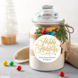 Gold Happy Holidays Gift Labels