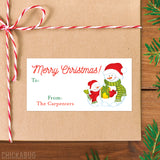 Snowman Christmas Gift Labels