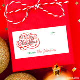 Merry Christmas Calligraphy Christmas Gift Labels