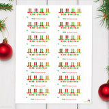Elf Feet Christmas Gift Labels