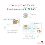 Christmas Sloth Gift Labels
