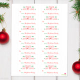 "Peace Joy Love" Christmas Gift Labels