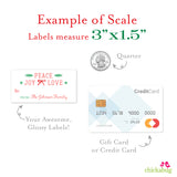 "Peace Joy Love" Christmas Gift Labels