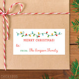 Christmas Lights Christmas Gift Labels