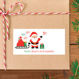 "Ho Ho Ho" Santa Claus Christmas Gift Labels