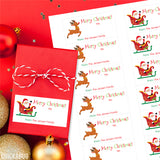 Santa's Sleigh and Rudolph Christmas Gift Labels