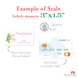 Pink Snowman Christmas Gift Labels