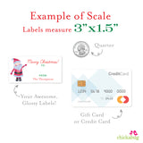 Country Santa and Reindeer Christmas Gift Labels