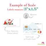 "Ho Ho Ho" Santa Claus Christmas Gift Labels