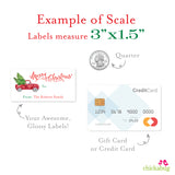 Watercolor Red Truck Rectangular Christmas Gift Labels