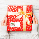 Vintage Car and Tree Christmas Gift Labels