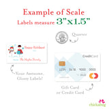 Snowman Couple "Happy Holidays" Gift Labels