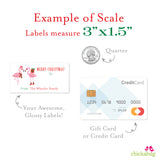 Flamingo Rectangular Christmas Gift Labels