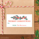 Watercolor Christmas Greenery Christmas Gift Labels