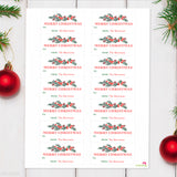 Watercolor Christmas Greenery Christmas Gift Labels