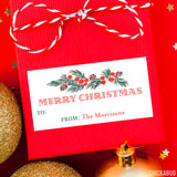 Watercolor Christmas Greenery Christmas Gift Labels