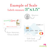 "Fa la la la la" Llama Christmas Gift Labels