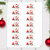 African-American Ho! Ho! Ho! Santa Christmas Gift Labels