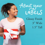 Old-Fashioned African-American Santa Christmas Gift Labels