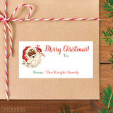 Vintage African-American Santa Christmas Gift Labels