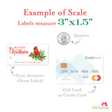 Christmas Cardinal Gift Labels