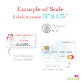 To Child From Santa Christmas Gift Labels - Vintage Santa