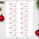 To Child From Santa Christmas Gift Labels - Vintage Santa