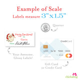 To Child From Santa Christmas Gift Labels - Old Fashioned Santa