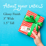 To Child From Santa Christmas Gift Labels - Postage Stamp