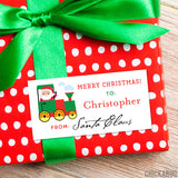 To Child From Santa Christmas Gift Labels - Train